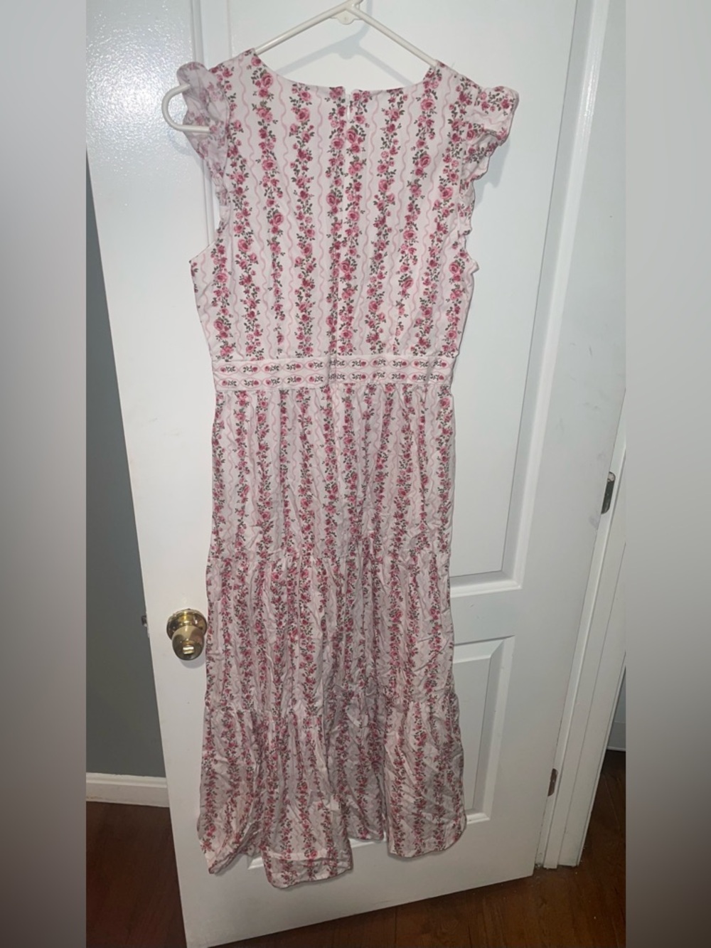 New! Gal Meets Glam Rosie Floral Flutter Sleeve Maxi Dress 🌹 size 6 - Picture 14 of 16